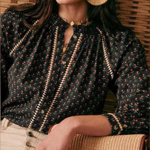 Sezane Tops - Sesame Beatriz Blouse Size 36